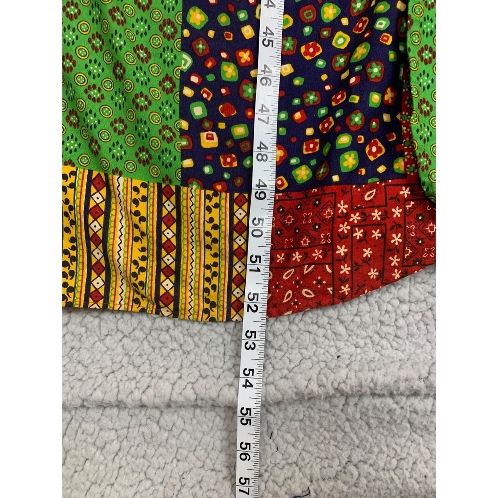 Vintage 70s Kenton Collection Patchwork Pinafore Apron Dress 100% Cotton Japan - Picture 10 of 10